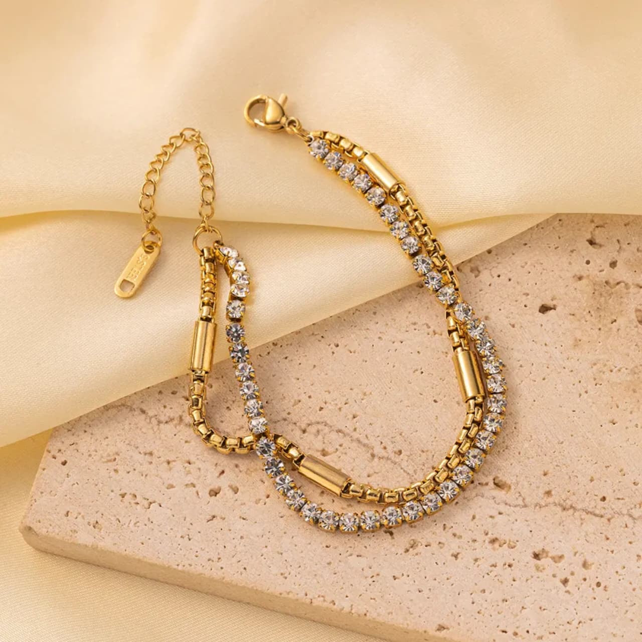 Stones Double Layered Bracelet
