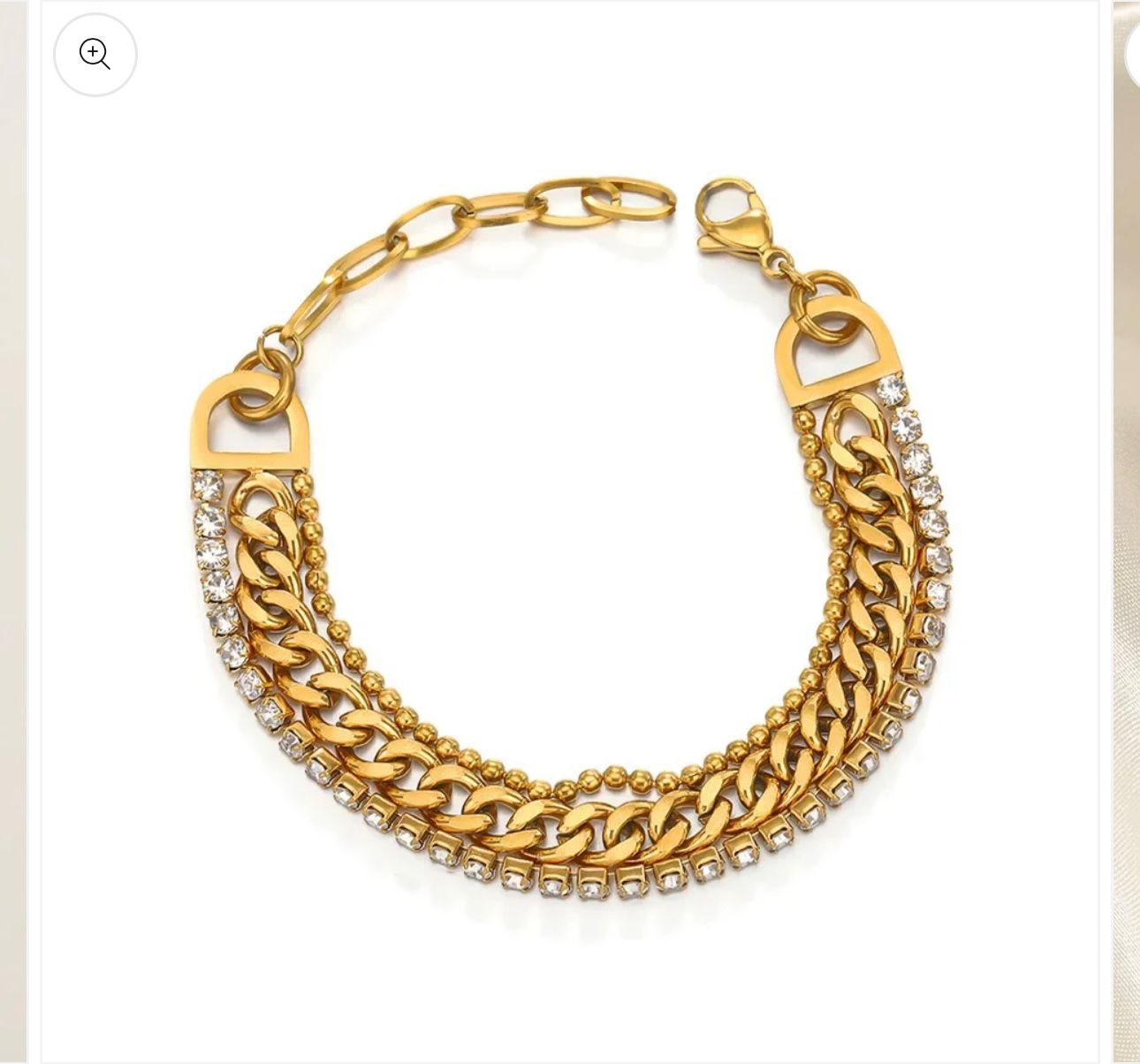 3 layered chain bracelet