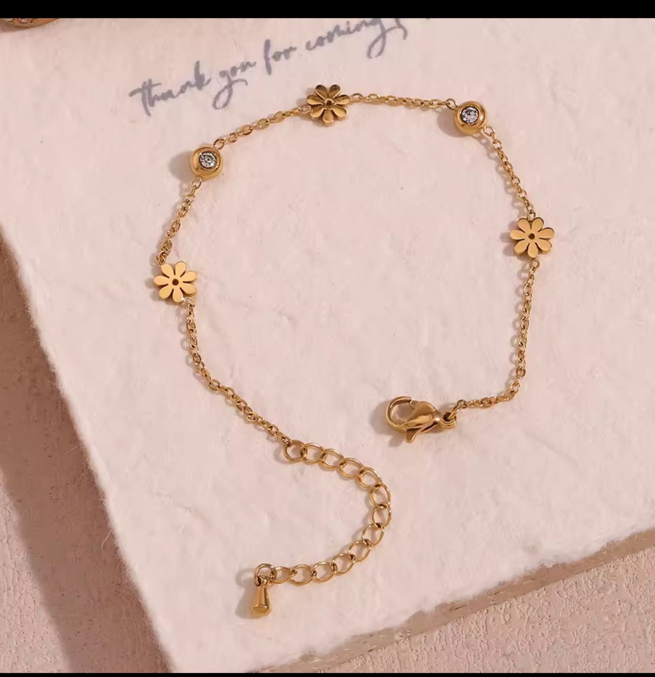 Stones flower bracelet