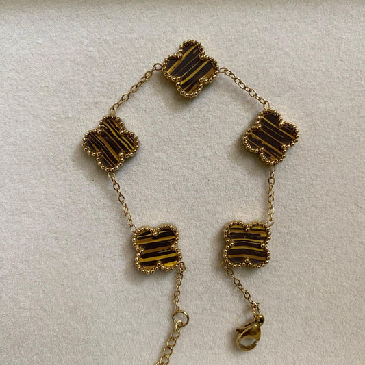 Brown pattern clove bracelet