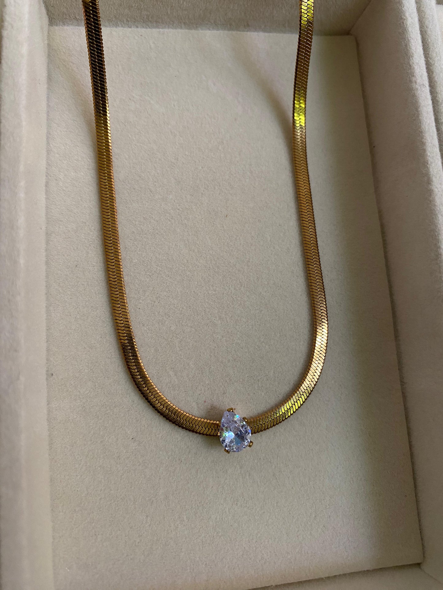 Stone snake necklace