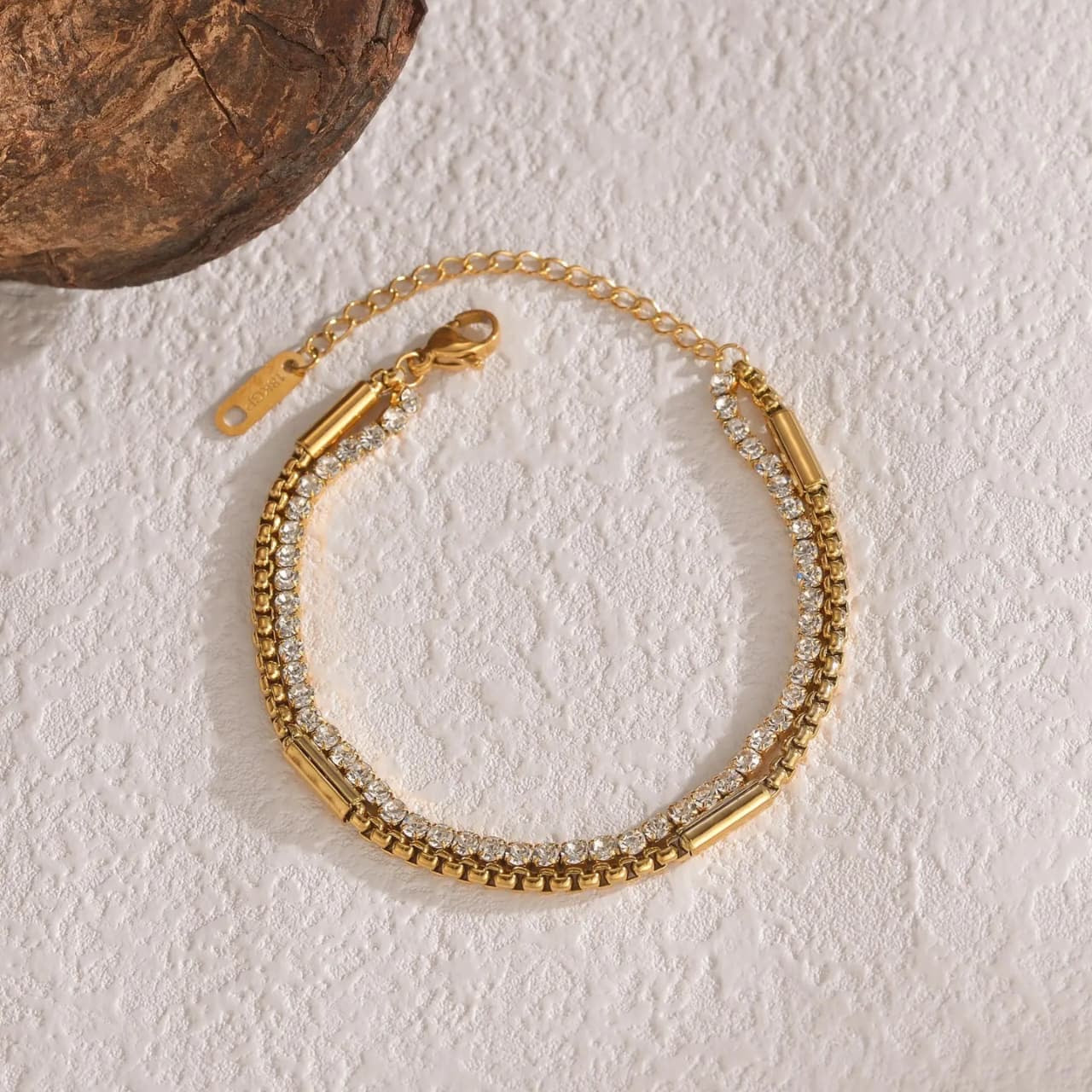 Stones Double Layered Bracelet
