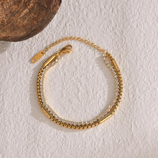 Stones Double Layered Bracelet