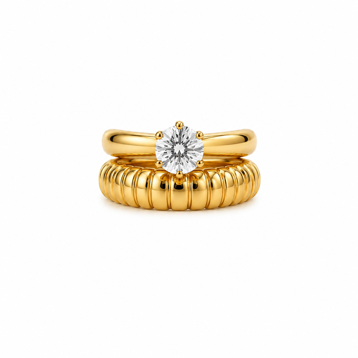 Curvy stone ring