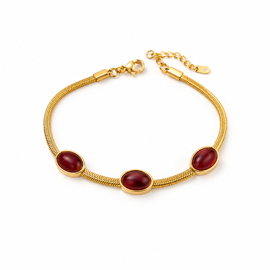 Maroon Stone Bracelet