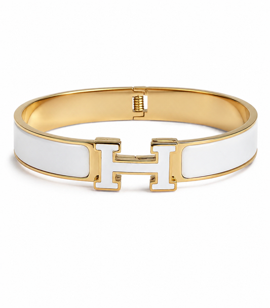 Plain White Hermes Handcuff