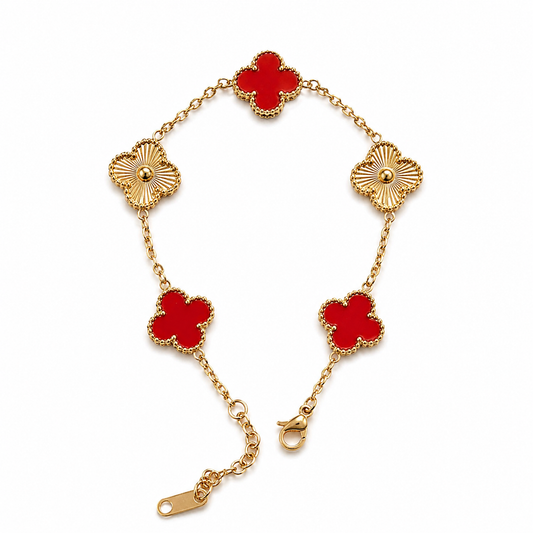 Red gold clove bracelet