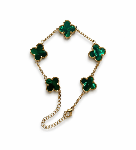 Bottle green clove bracelet