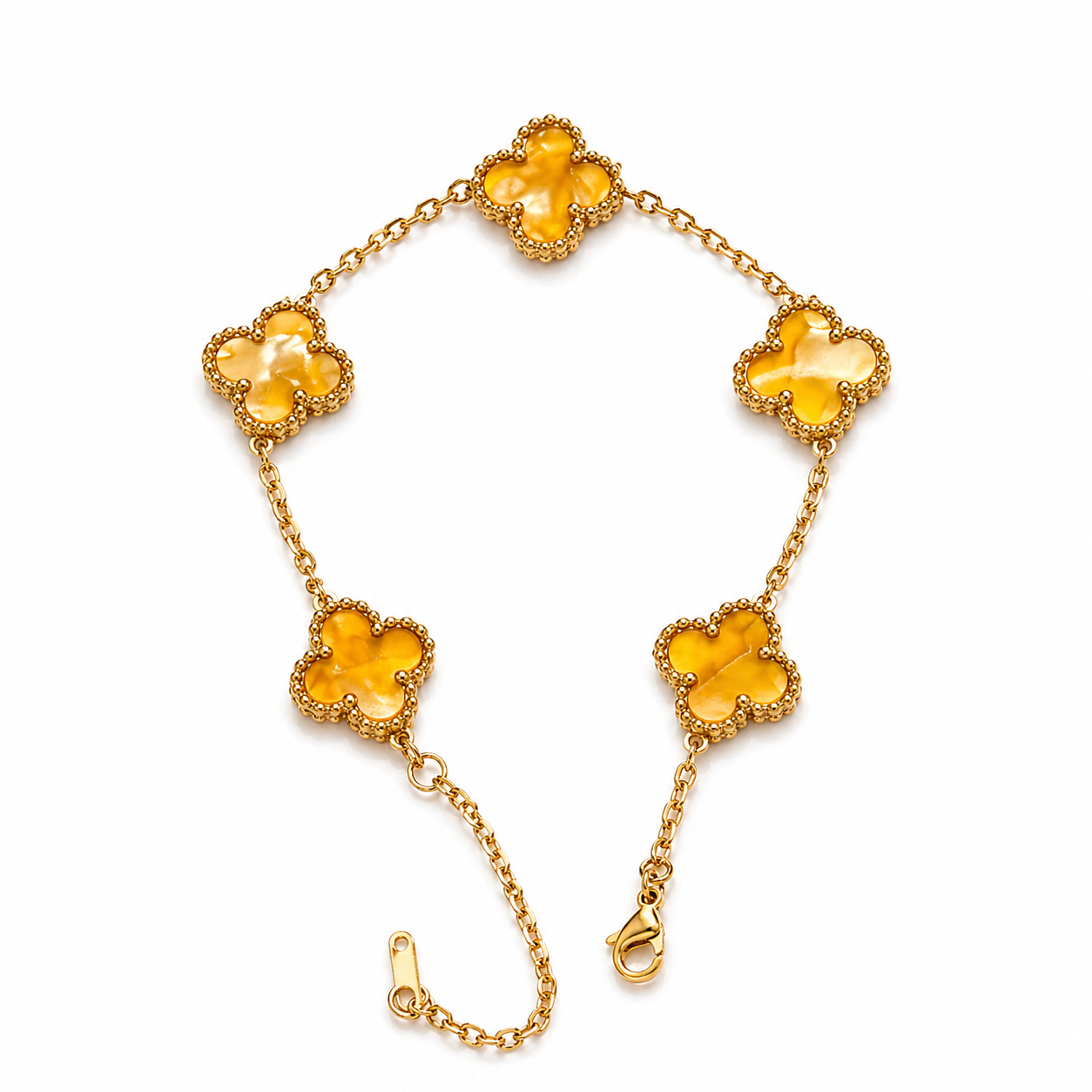 Gilded yellow clove bracelet