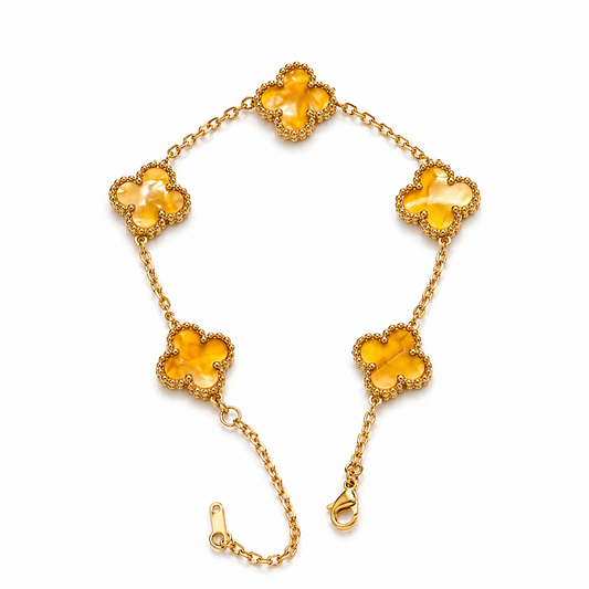 Gilded yellow clove bracelet