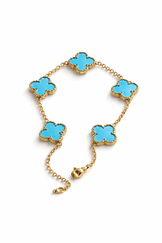Sky blue clove bracelet