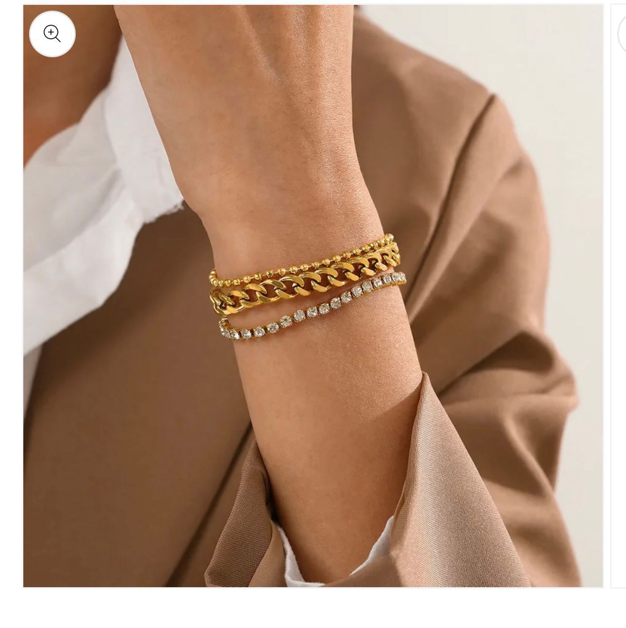 3 layered chain bracelet