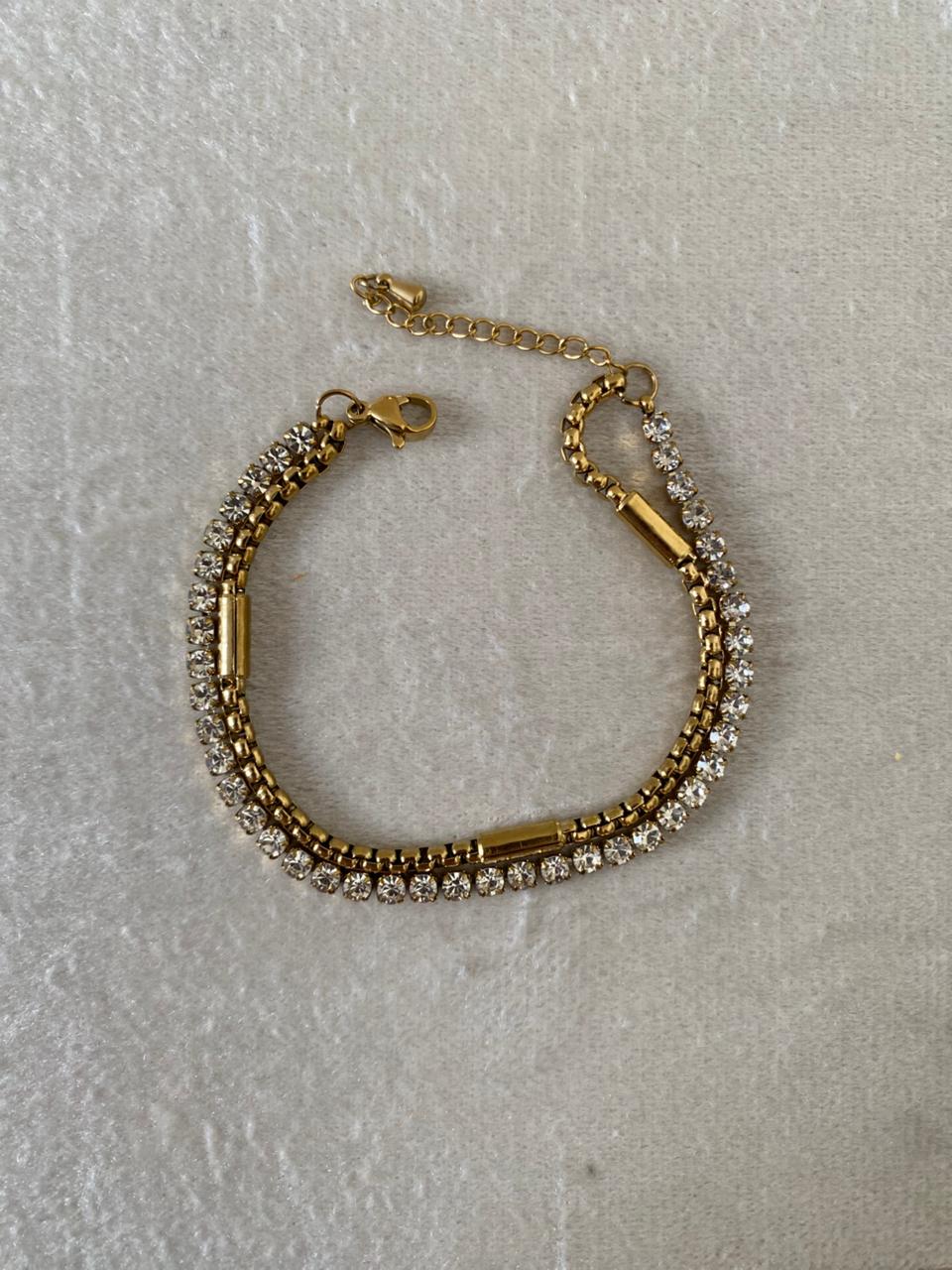 Stones Double Layered Bracelet