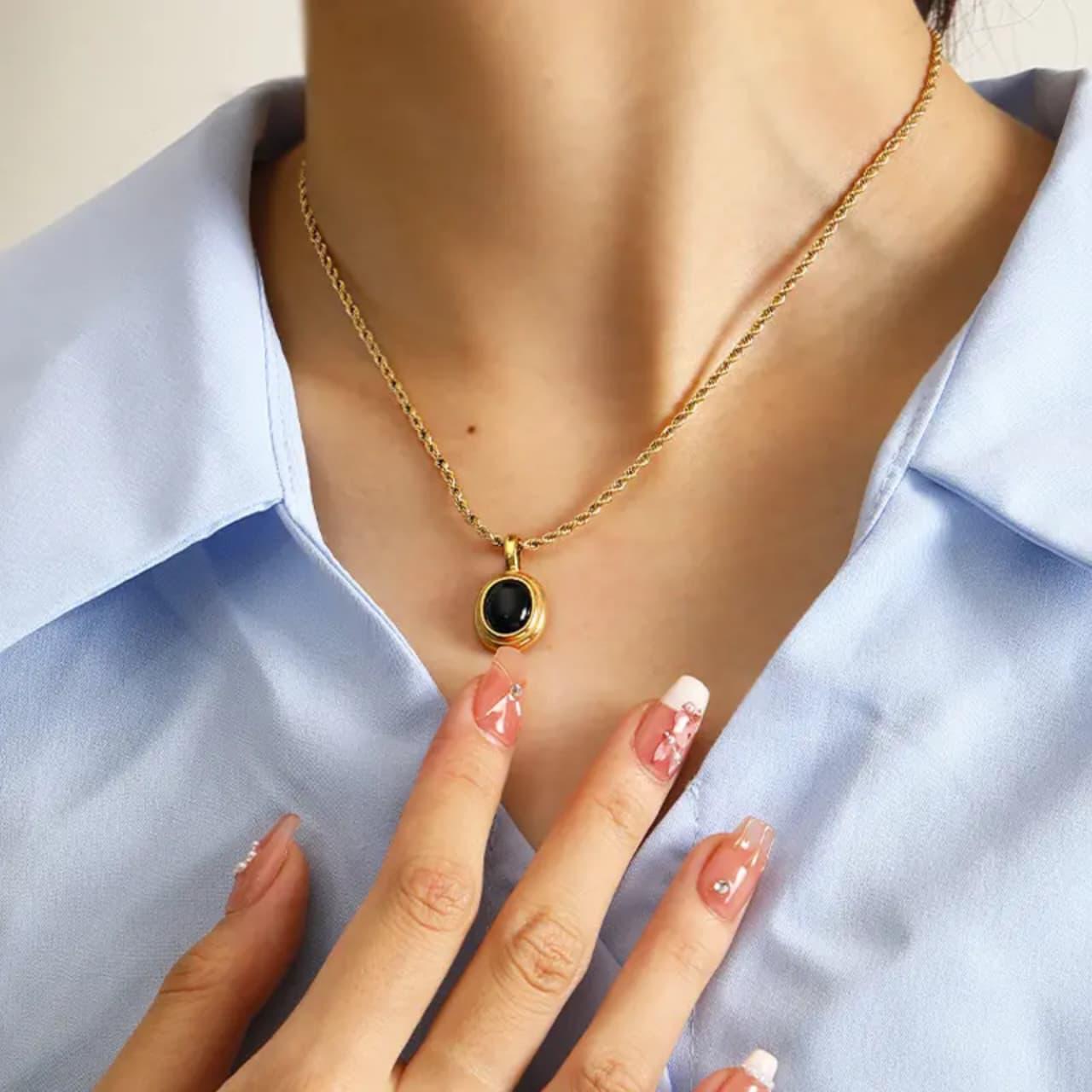 Black Opal Necklace