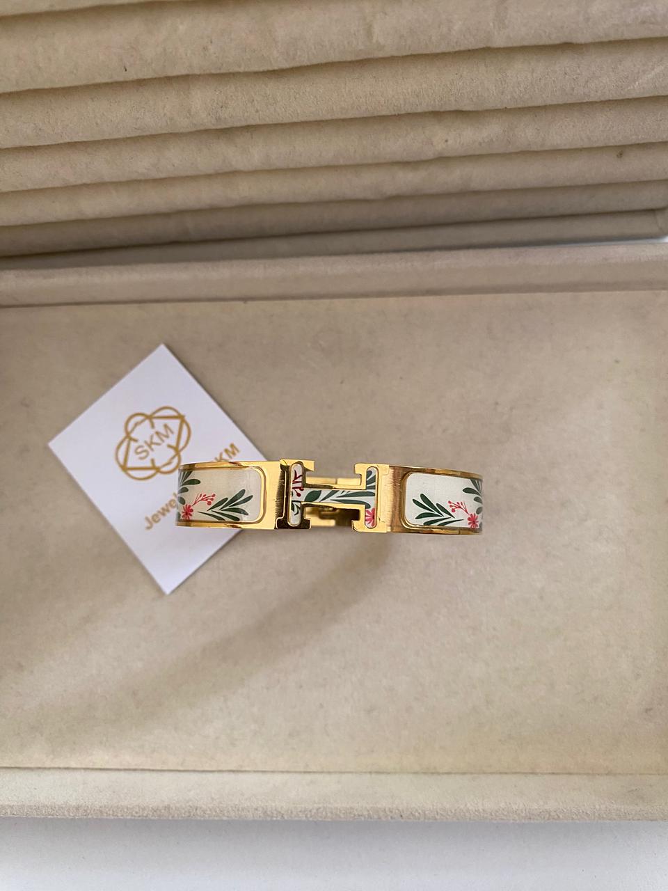 Floral hermes handcuff